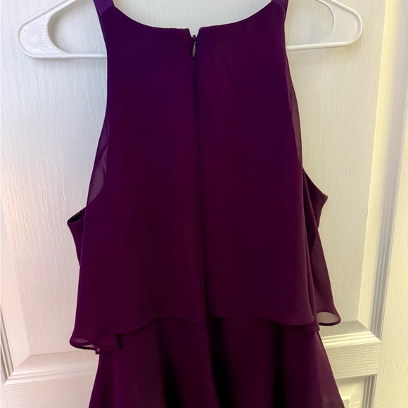 S.L. Fashions Purple High Low Halter Sundress - Picture 7 of 8